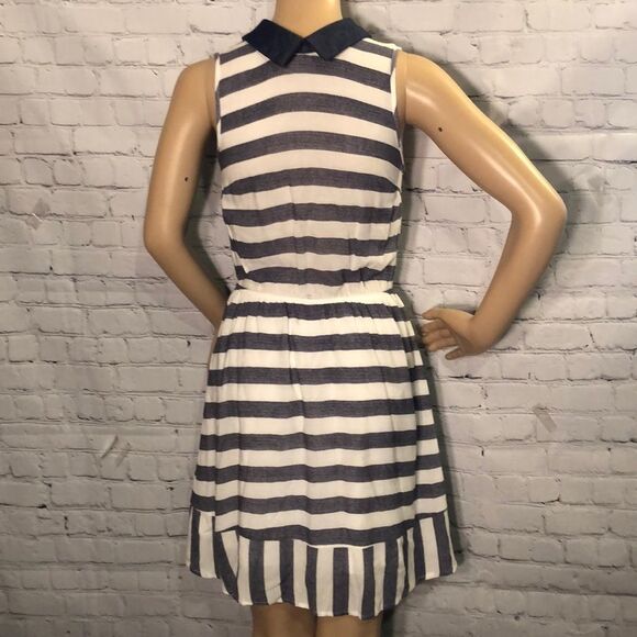 Monteau Nautical Style Striped Sleeveless Dress Small - Picture 6 of 10